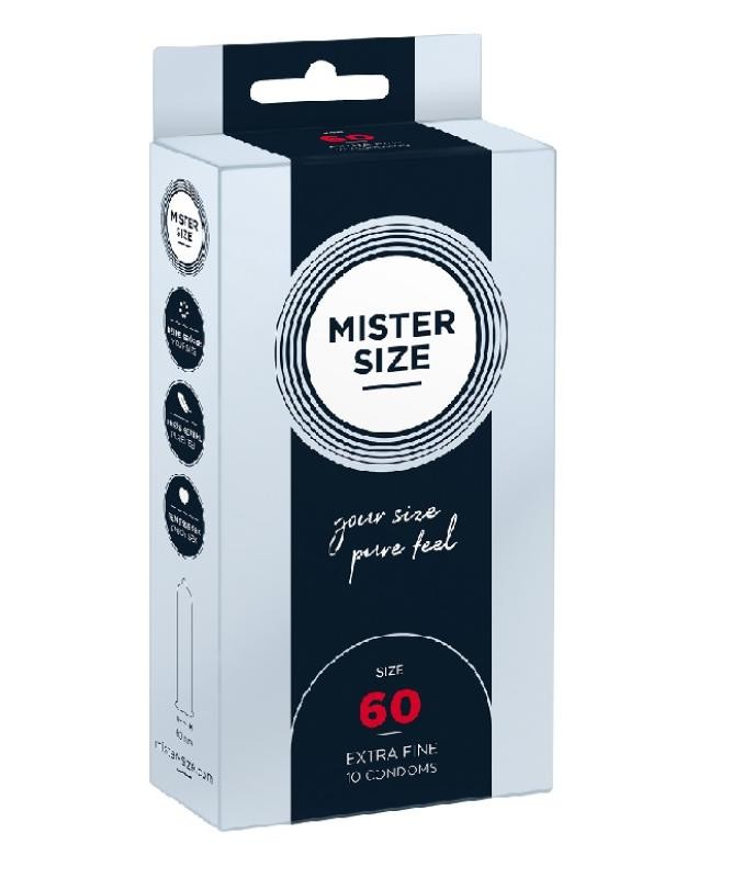 Mister size preservativi preservativi taglia 60mm 10 pezzi.