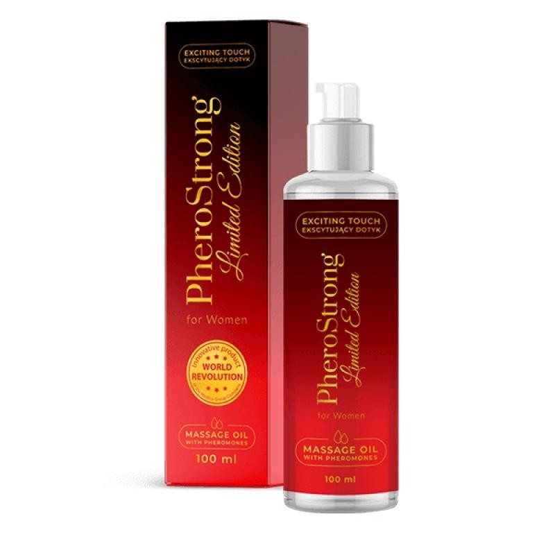Pherostrong olio da massaggio con feromoni in edizione limitata per donna, 100 ml