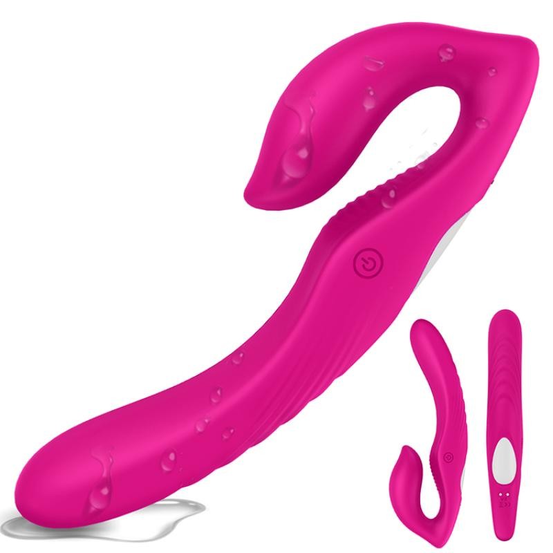S-hande vibratore di coppia flessibile multifunzionale nami con 9 modalità di vibrazione rosa rossa