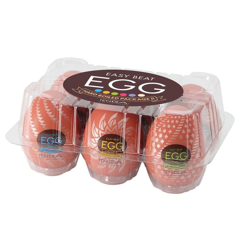 Tenga set easy beat egg masturbatori a forma di uovo spiral + shiny ii + combo + cone + misty ii + gear