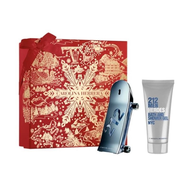 Set carolina herrera 212 heroes edt spray 90ml + gel doccia 100ml