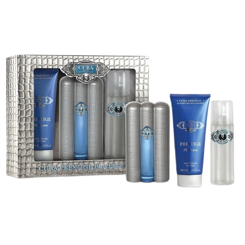 Set cuba original prestige platinum edt spray 90 ml + gel doccia 200 ml + lozione as 100 ml