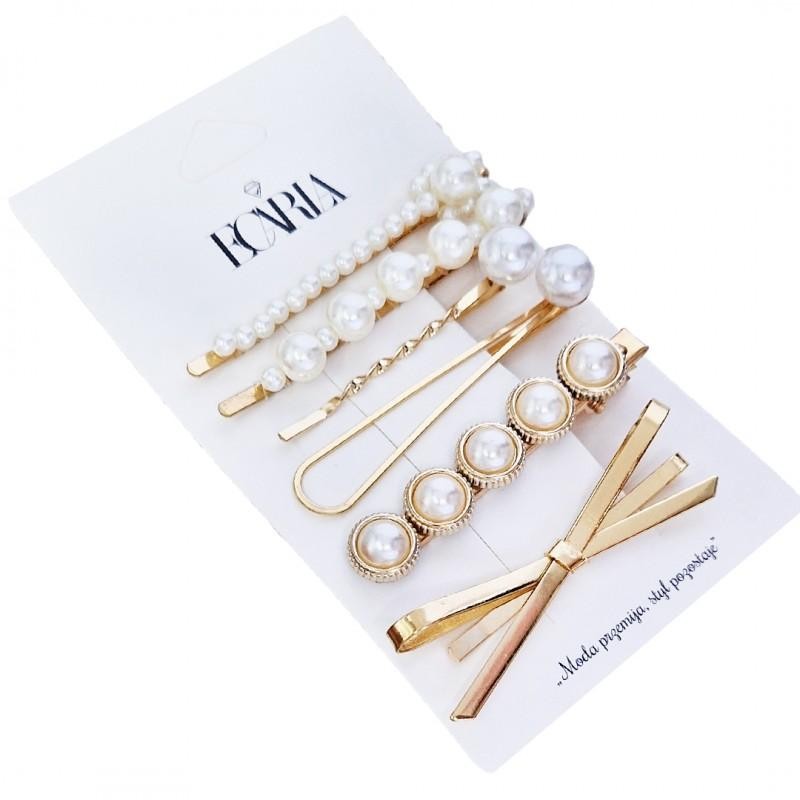 Ecarla eleganti forcine per capelli color oro 4 pezzi.