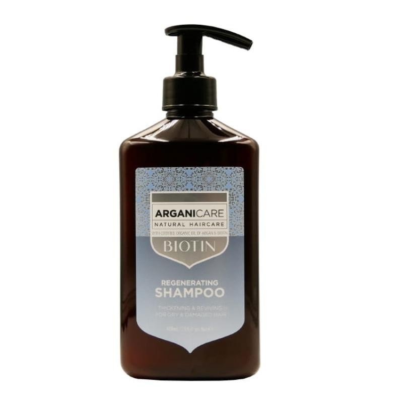 Arganicare shampoo alla biotina, shampoo rinforzante per capelli 400 ml