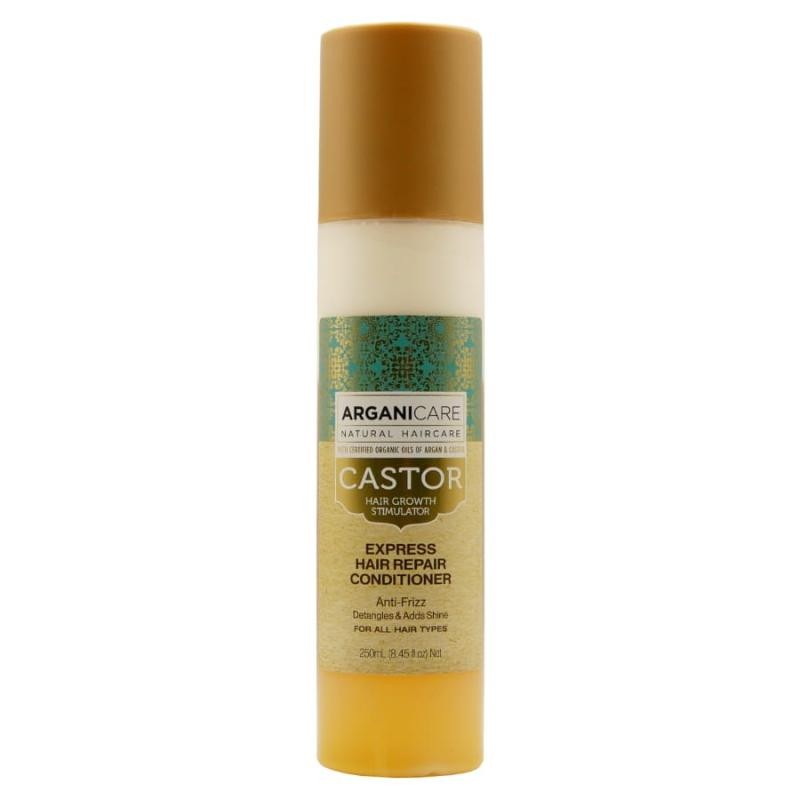Arganicare castor express hair repair balsamo express con olio di ricino 250 ml