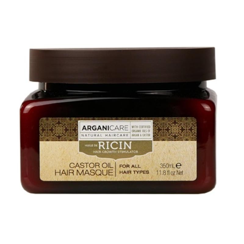 Arganicare castor hair masque maschera con olio di ricino stimolante per la crescita dei capelli 350 ml