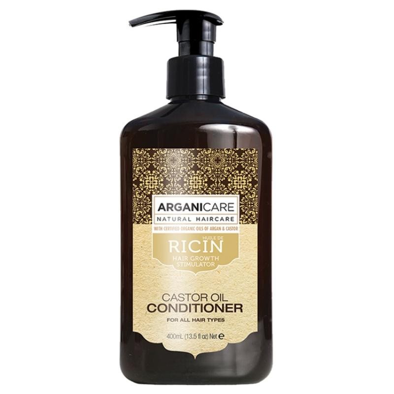 Arganicare balsamo all'olio di ricino, balsamo stimolante per la crescita dei capelli 400 ml