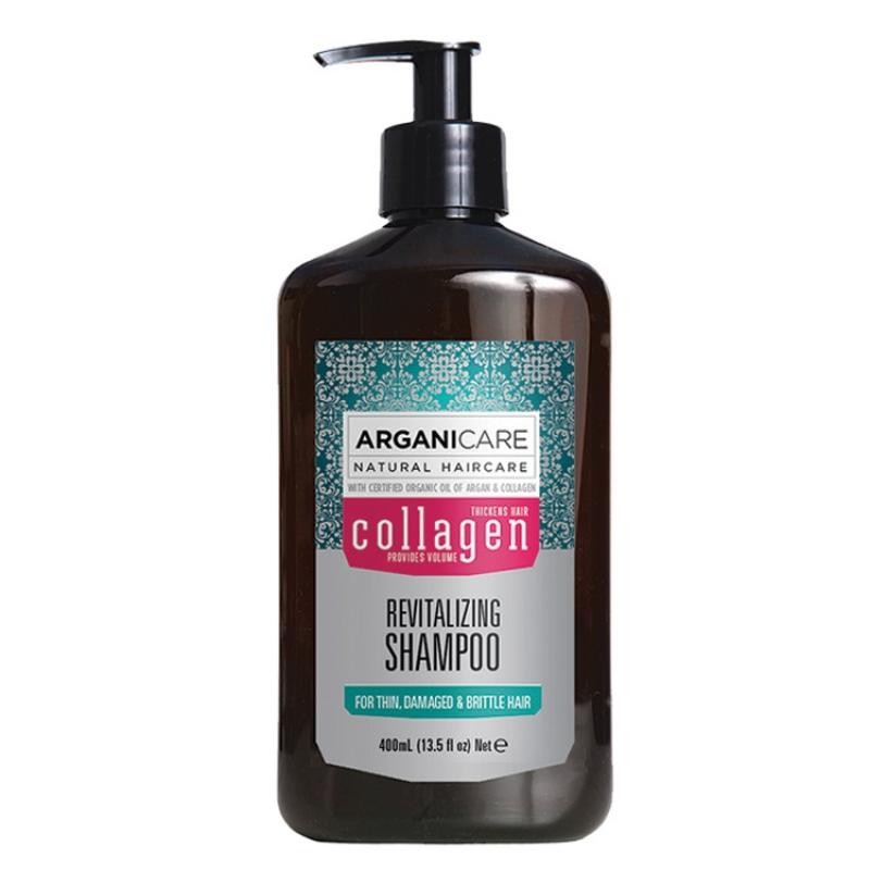 Arganicare shampoo rivitalizzante al collagene per capelli fini, danneggiati e fragili 400 ml