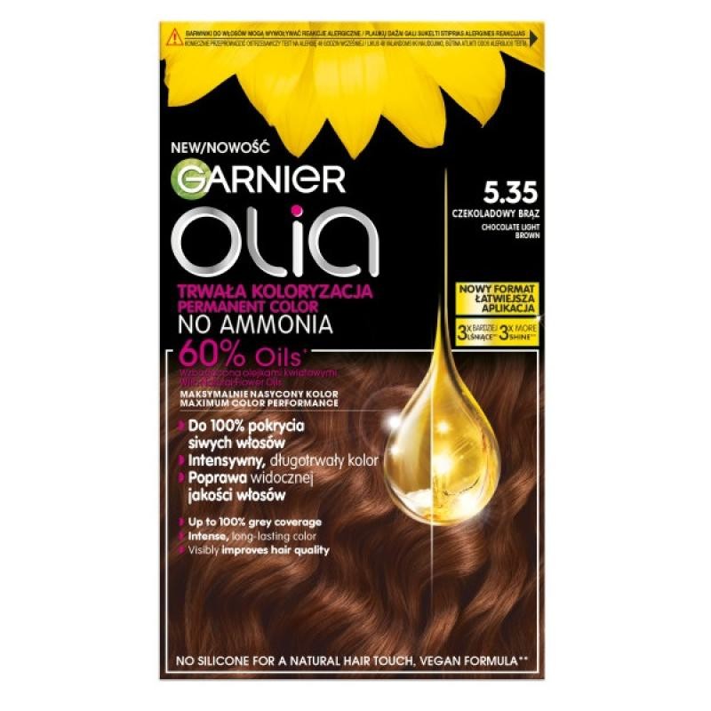 Garnier tinta per capelli olia 5.35 castano chiaro cioccolato