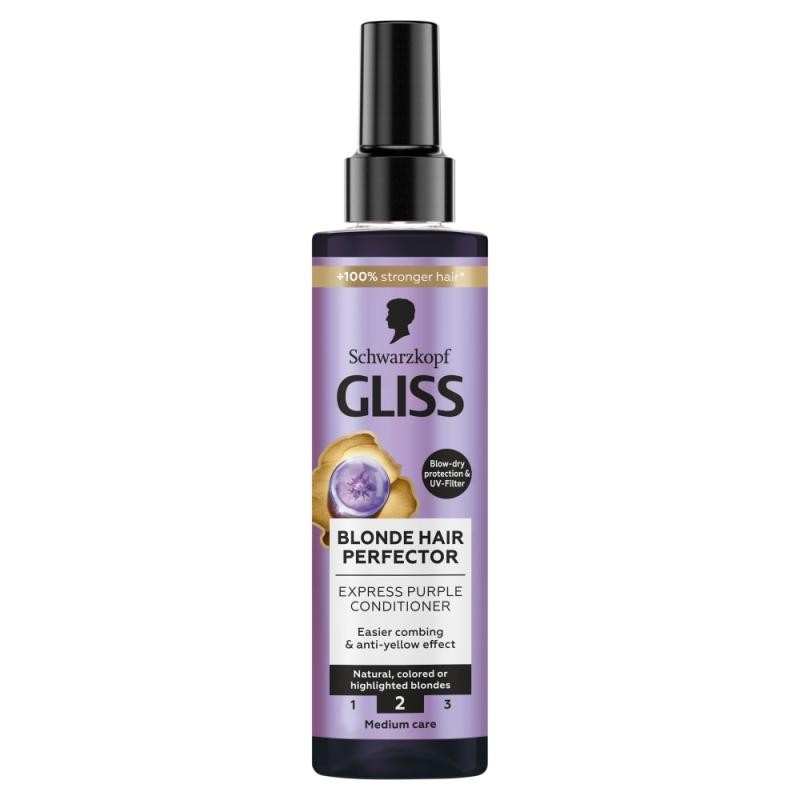 Gliss balsamo senza risciacquo blonde hair perfector neutralizzante i toni gialli 200 ml