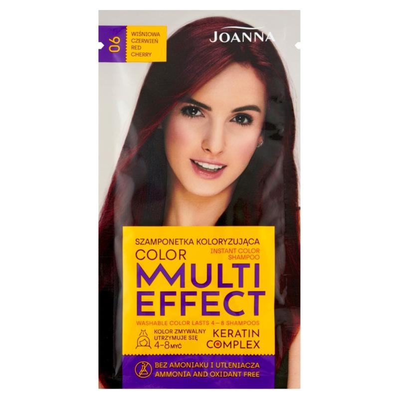 Joanna shampoo colorante istantaneo multi effect keratin complex 06 rosso ciliegia 35 g