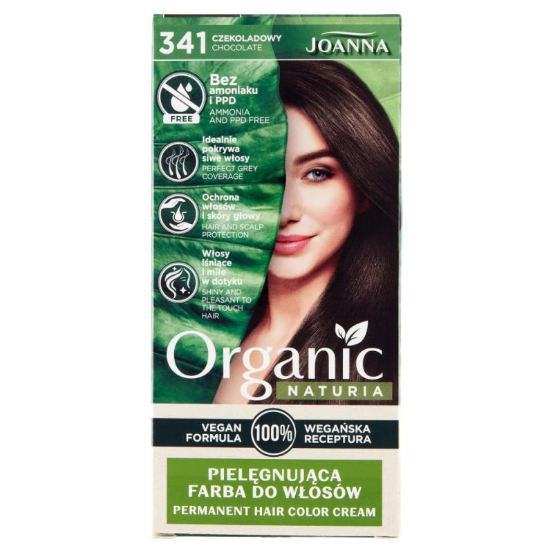 Joanna tinta per capelli nutriente biologica naturia senza ammoniaca e ppd 341 cioccolato