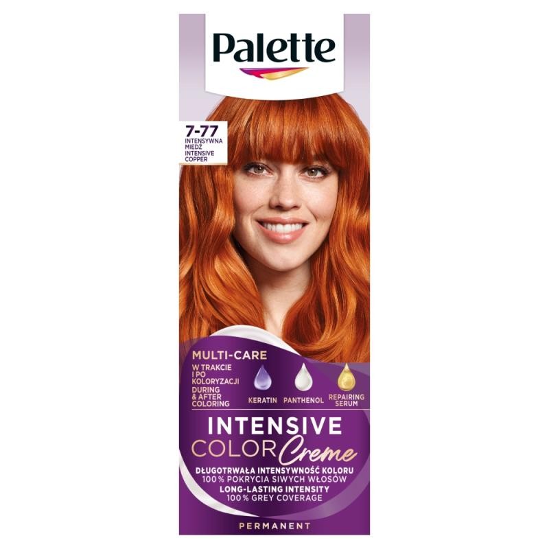 Palette tinta per capelli intensive color creme in crema 7-77 rame intenso