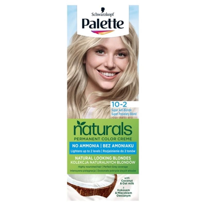 Palette tinta per capelli permanent naturals color creme go blonde con olio di cocco e argan 10-2 (219) biondo super cenere