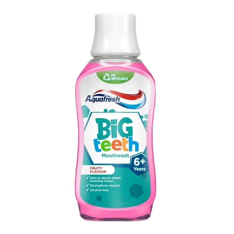 Aquafresh collutorio big teeth moutwash per bambini alla menta 300 ml