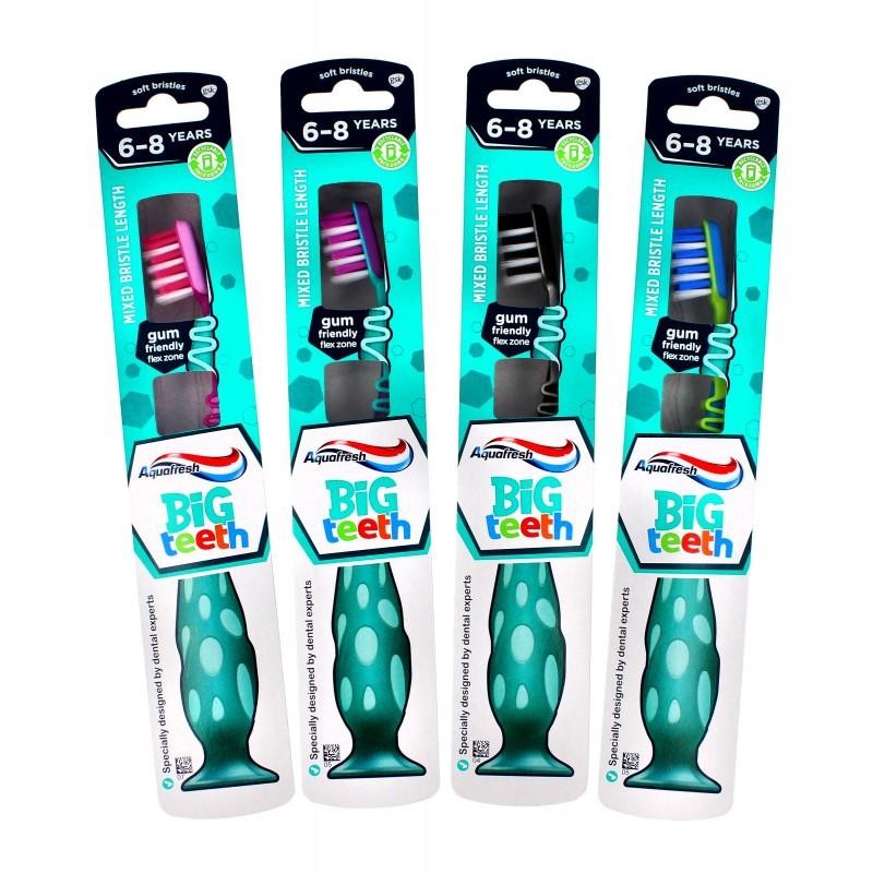 Aquafresh spazzolino da denti big teeth con setole morbide, 1 pezzo
