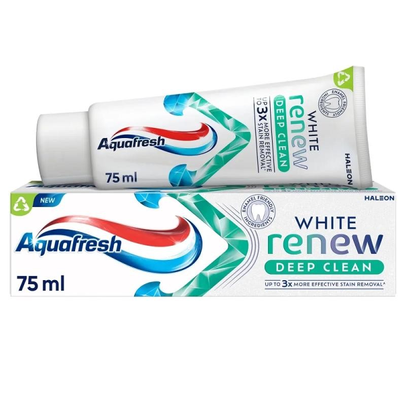 Aquafresh dentifricio white renew deep clean 75 ml