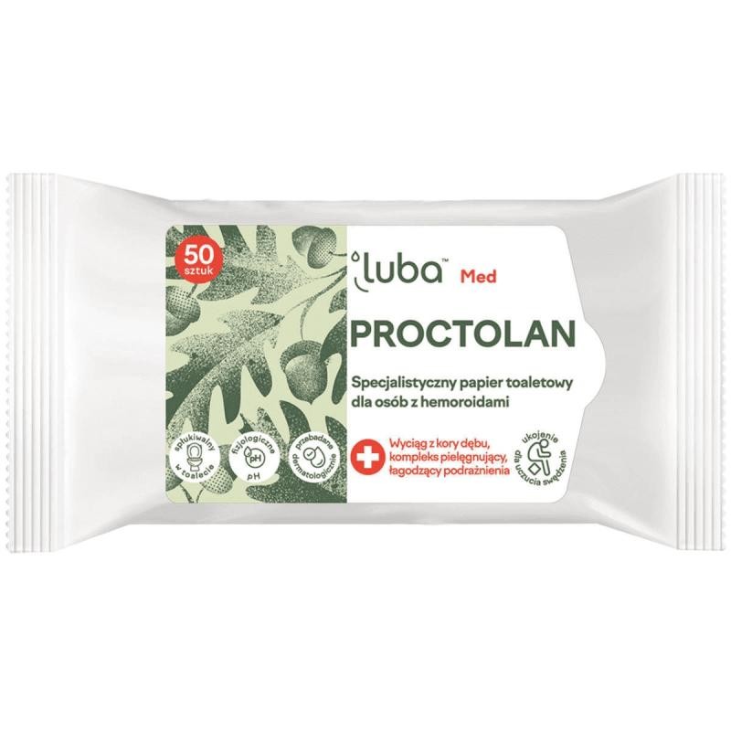 Luba carta igienica med protectolan specialistica per persone con emorroidi 50 pezzi