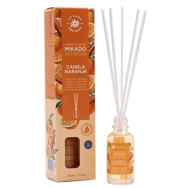 La casa de los aromas bastoncini profumati mikado intense cannella e arancia 30 ml