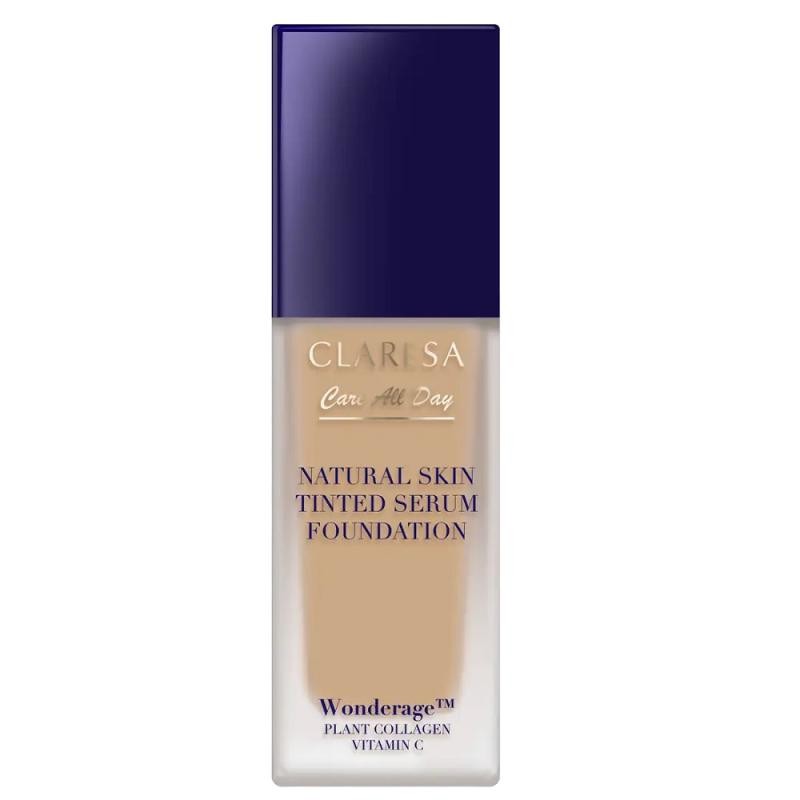Claresa natural skin tinted serum foundation, fondotinta-siero dal finish naturale 2wo medium olive 32 ml