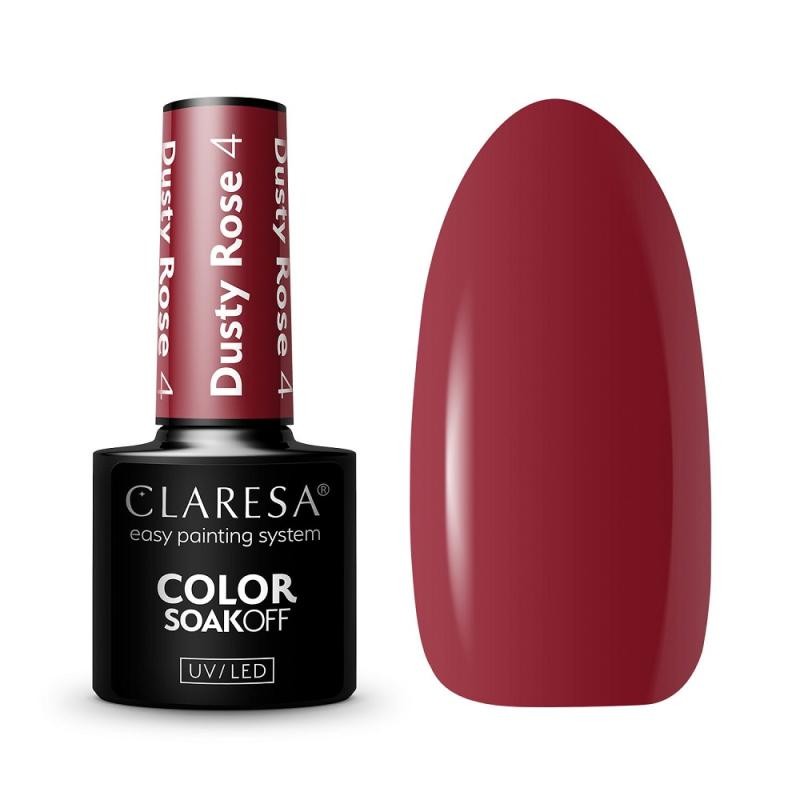 Claresa smalto ibrido soak off uv/led dusty rose 004 5 g