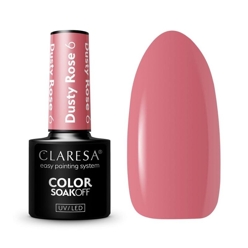Claresa smalto ibrido soak off uv/led dusty rose 006 5 g