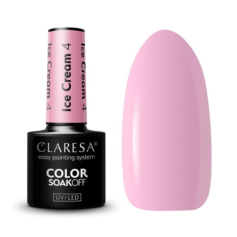 Claresa smalto ibrido soak off uv/led ice cream 04 5g