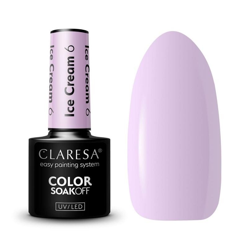 Claresa smalto ibrido soak off uv/led ice cream 06 5g