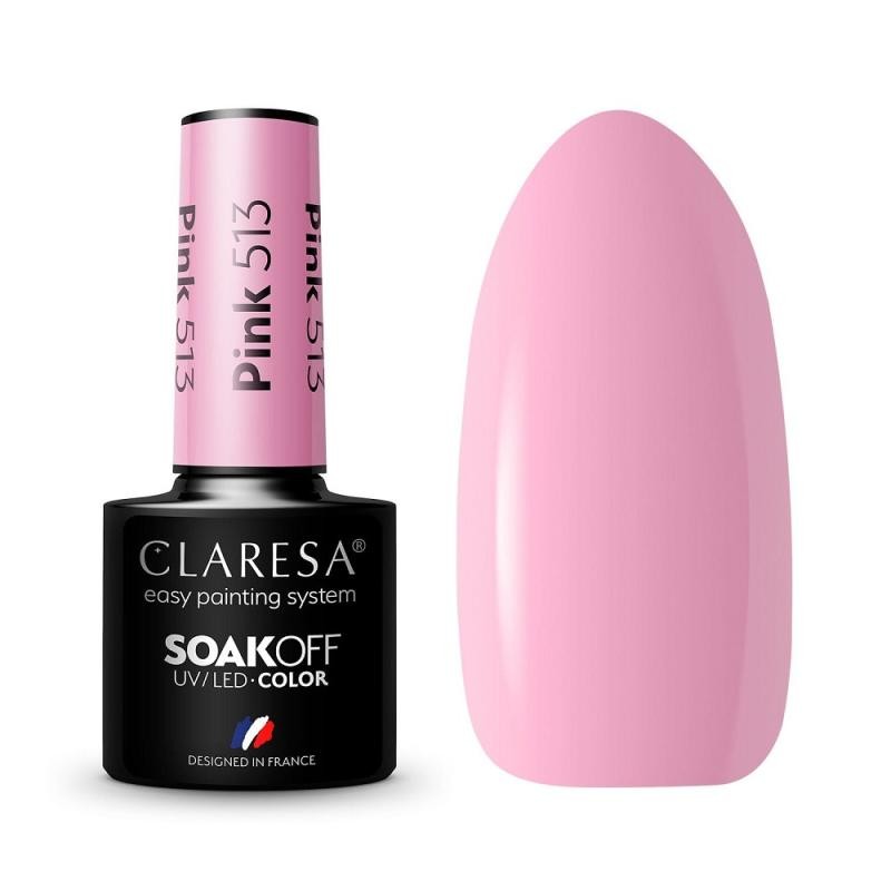 Claresa smalto ibrido soak off uv/led rosa 513 5g