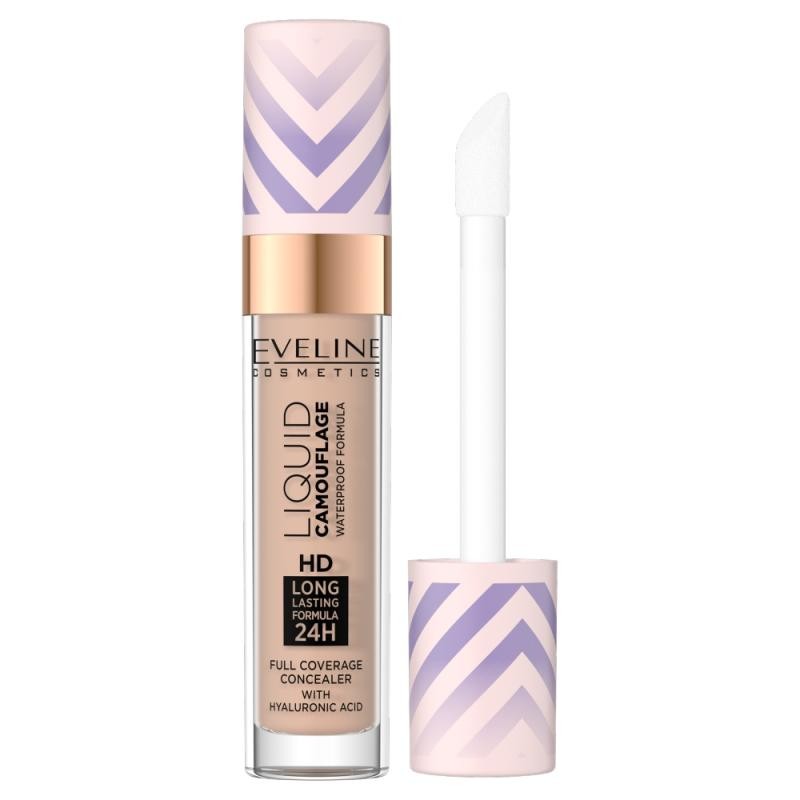 Eveline correttore liquid camouflage hd waterproof all'acido ialuronico 06 7,5 ml