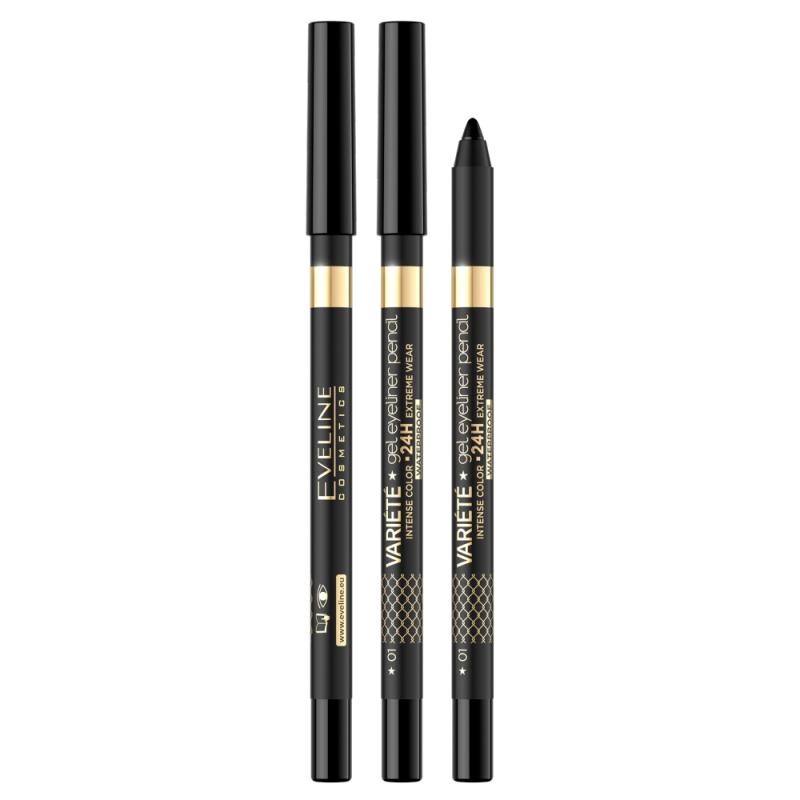 Eveline matita occhi impermeabile variete gel 01 nero 9g