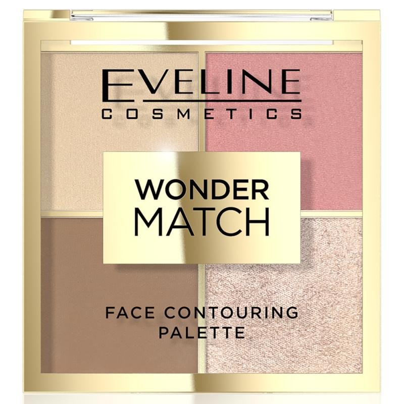 Eveline palette per il contorno del viso wonder match 02 10 g
