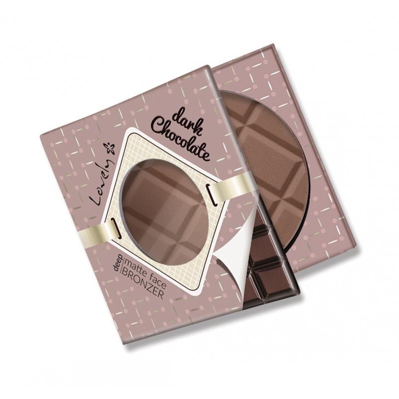 Lovely terra abbronzante opaca al cioccolato fondente per viso e corpo, 9 g
