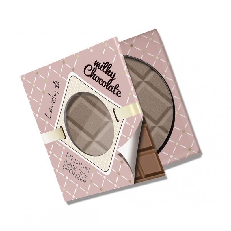 Lovely terra abbronzante opaca media al cioccolato al latte per viso e corpo, 9 g