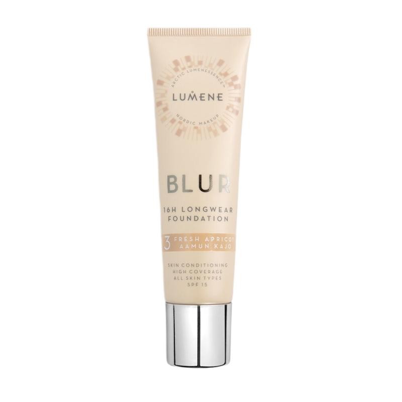 Lumene fondotinta levigante blur per tutti i tipi di pelle spf15 3 fresh apricot 30 ml