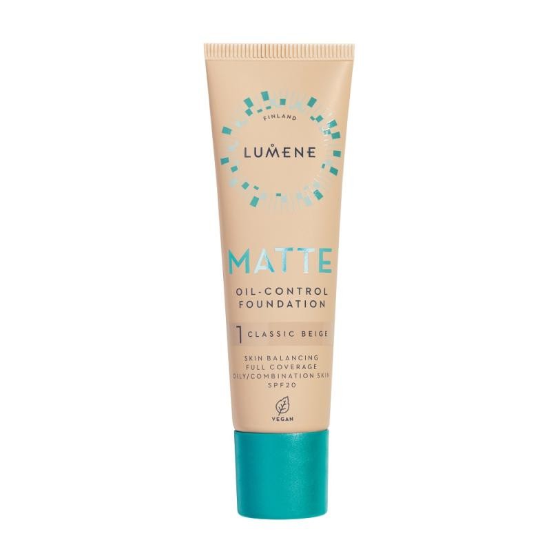 Lumene fondotinta viso opacizzante matte oil-control spf20 1 beige classico 30 ml