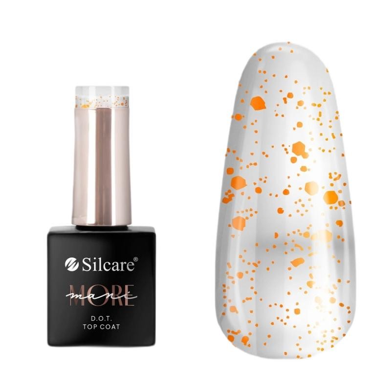 Silcare mani more dot top coat per unghie arancione 10g