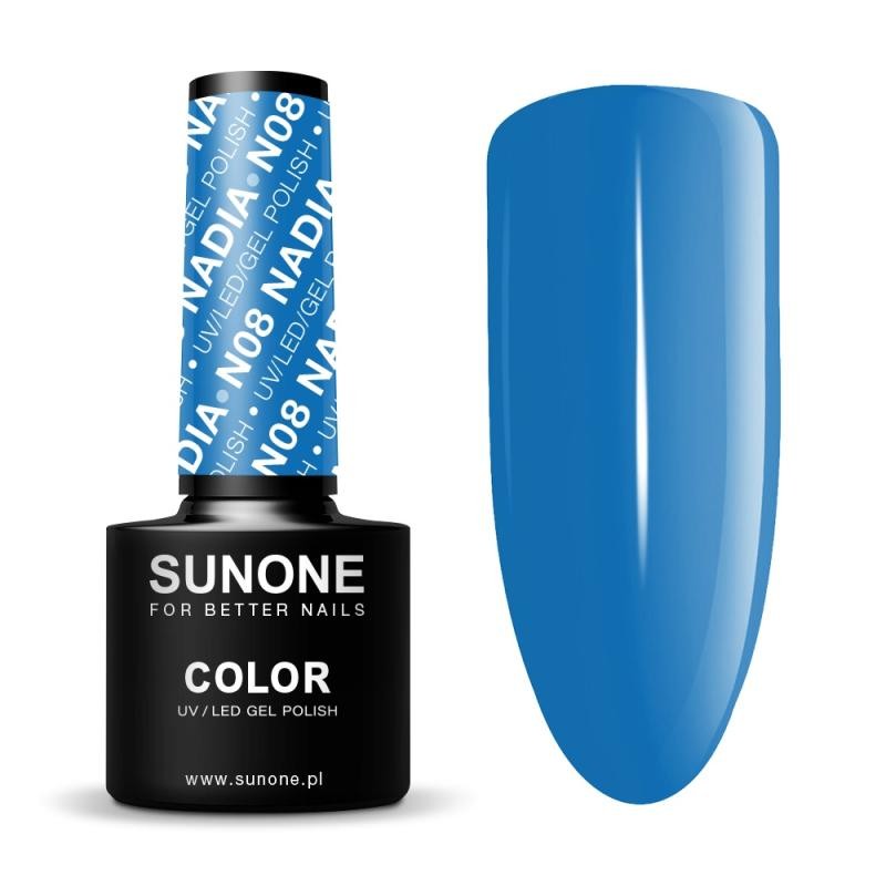 Sunone smalto gel uv/led colorato vernice ibrida n08 nadia 5ml