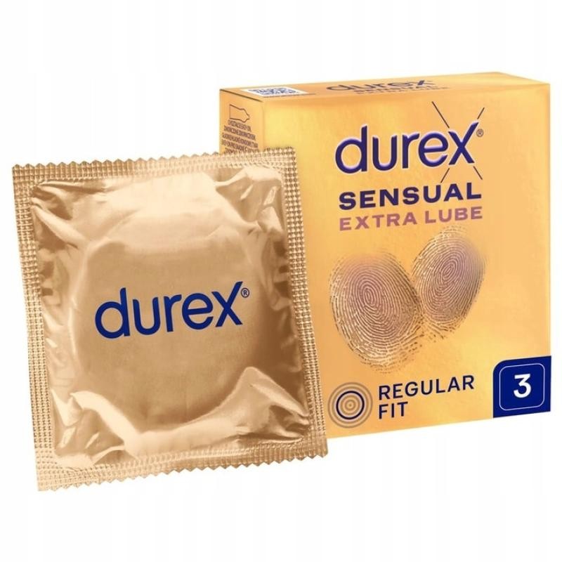 Durex preservativi sensual extra lubrificati 3 pezzi