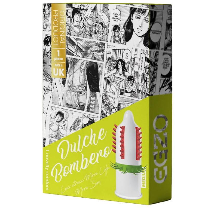 Egzo preservativo dulche bombero con punte e sporgenze carezzevoli medium 1 pz.