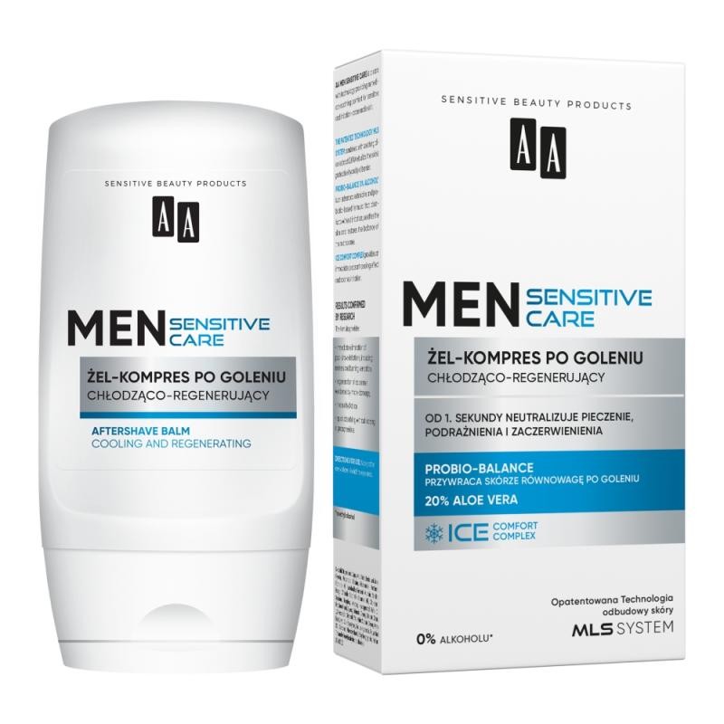 Aa men sensitive care gel-compressa dopobarba rinfrescante e rigenerante 100 ml