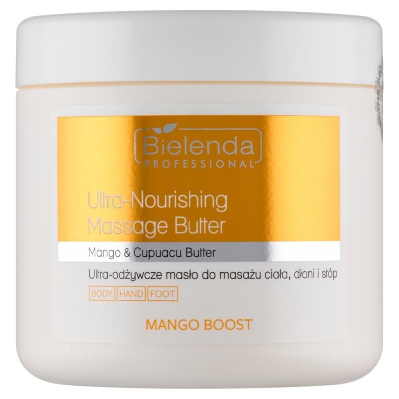 Bielenda professional burro corpo ultra-nutriente per massaggi mani e piedi mango boost 500 ml