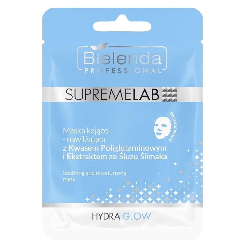 Bielenda professional supremelab hydra glow maschera in tessuto lenitiva e idratante 1 pz.
