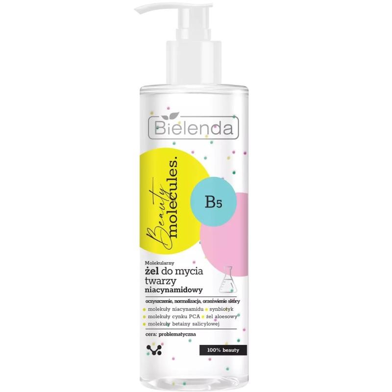 Bielenda gel detergente viso alla niacinamide molecolare beauty molecules per pelli problematiche 195 ml