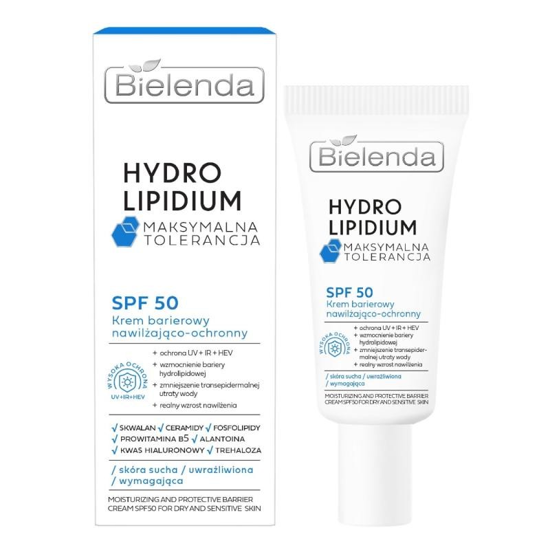 Bielenda hydro lipidium maximum tolerance crema barriera idratante e protettiva spf50+ 30 ml