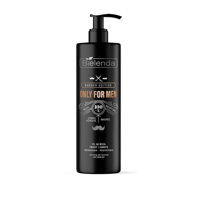 Bielenda only for men barber edition gel detergente e rinfrescante per viso e barba 190 g