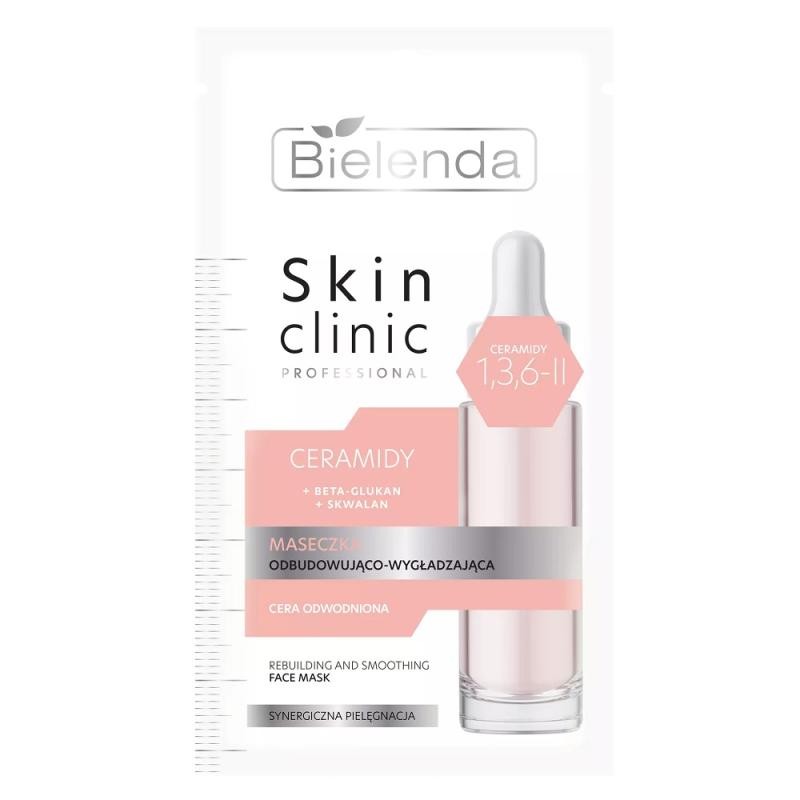 Bielenda maschera ricostruttiva e levigante skin clinic professional ceramidi + beta-glucano + squalano 8 g