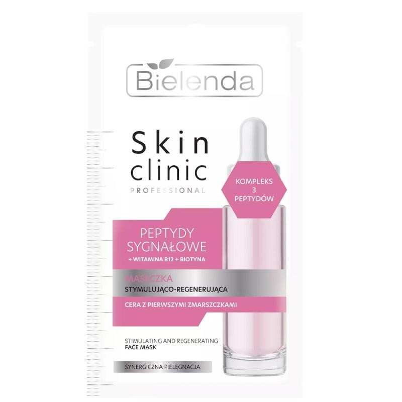 Bielenda maschera viso stimolante e rigenerante skin clinic professional signal peptides 8g