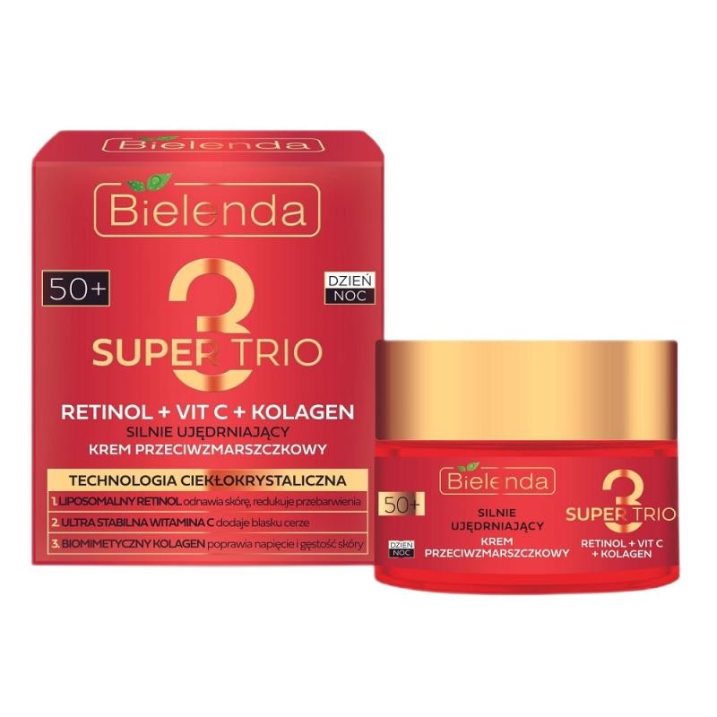 Bielenda super trio 50+ crema antirughe fortemente rassodante giorno e notte 50 ml