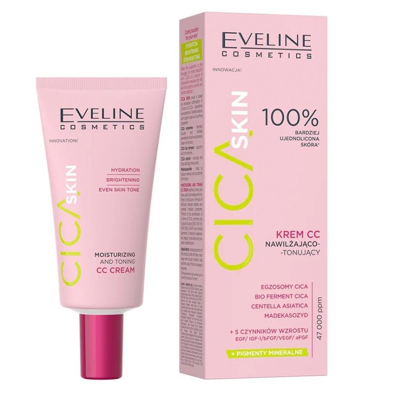 Eveline cica skin cc cream idratante e colorante 30 ml